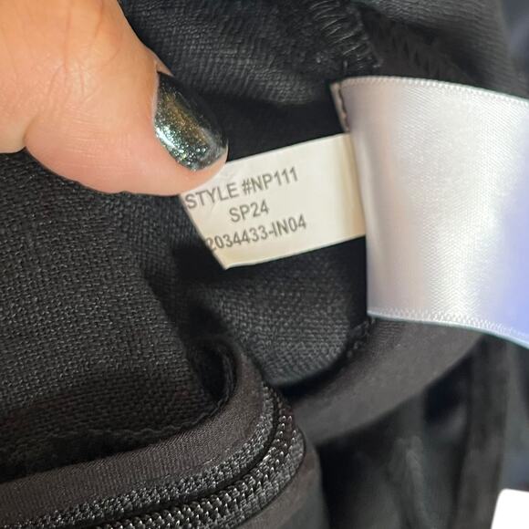 NWT Madewell Seamed Wide Leg Jumpsuit 100% Linen True Black Romper Lagenlook 12 - Picture 15 of 15